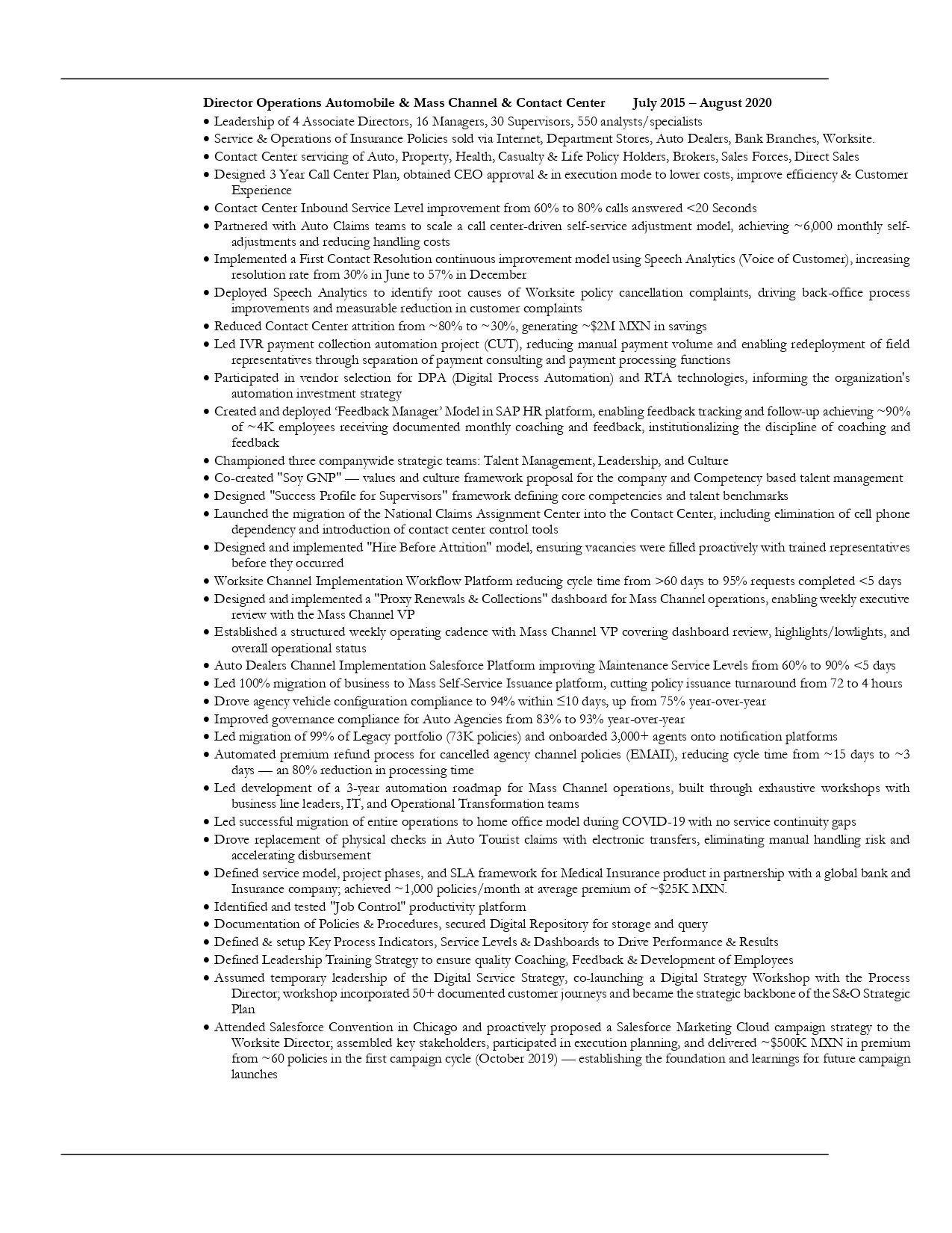 Senior Operations Executive — Before (Page 3)
